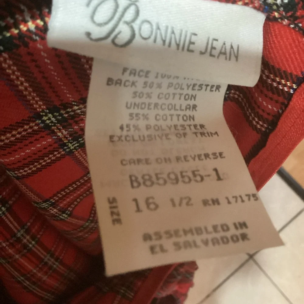 Bonnie Jean Holiday vintage girls dress - size 16